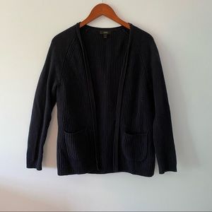 J Crew Navy Wool Cardigan, Size S